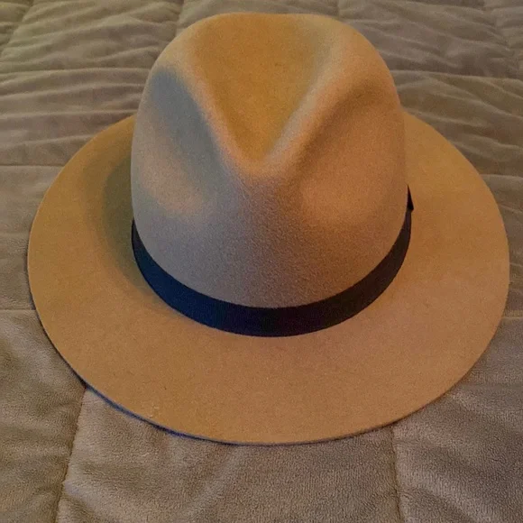 H M Accessories Mens Hm Wide Brim Fedora In Tan Poshmark